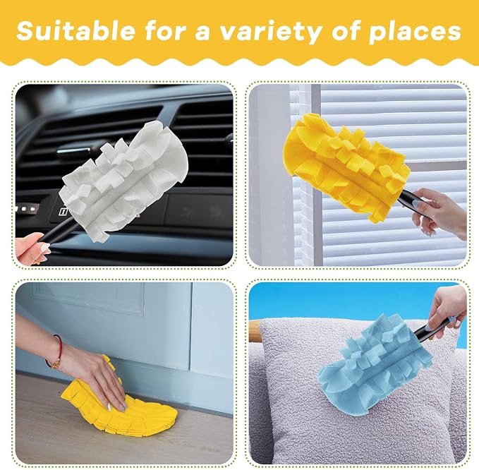 Zubebe 12 Pcs Reusable Duster Refills Fleece - Image 3