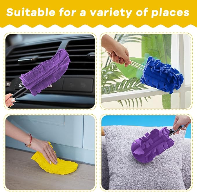 Zubebe 6 Pcs Reusable Duster Refills Fleece - Image 3