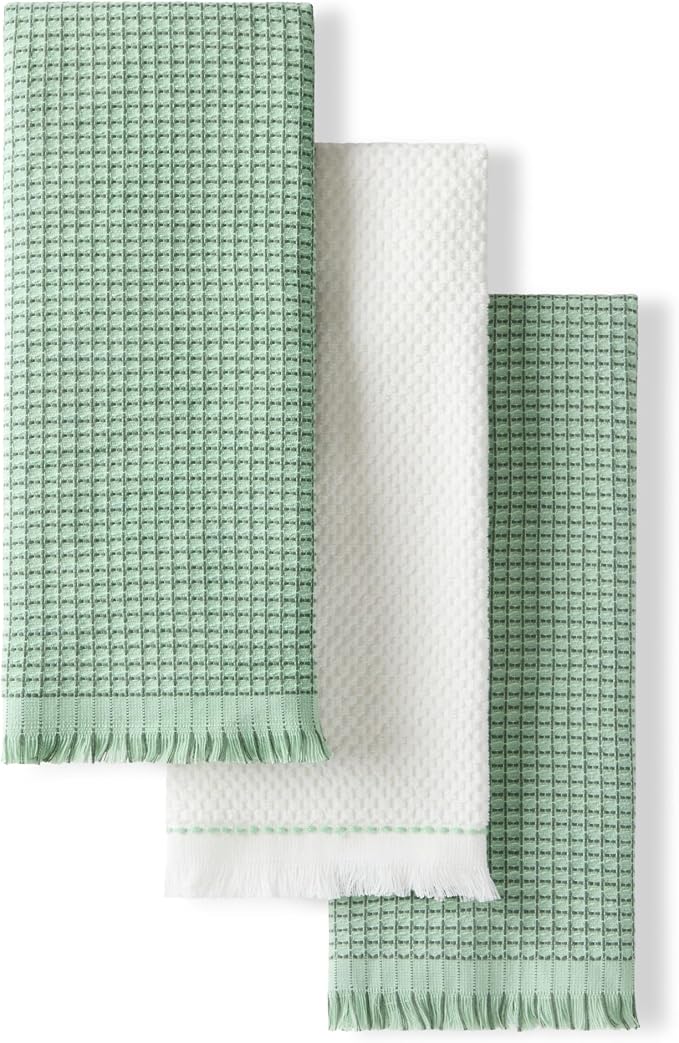 KitchenAid Gourmet Series Gridlines Kitchen Towels 3-Pack Set, 100% Cotton by KitchenAid