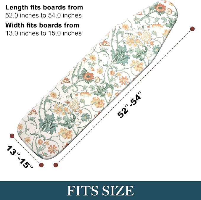 veiox 15″x54″ Ironing Board Cover and Pad, Heatproof Surface, Easy Fit Elastic - Image 2