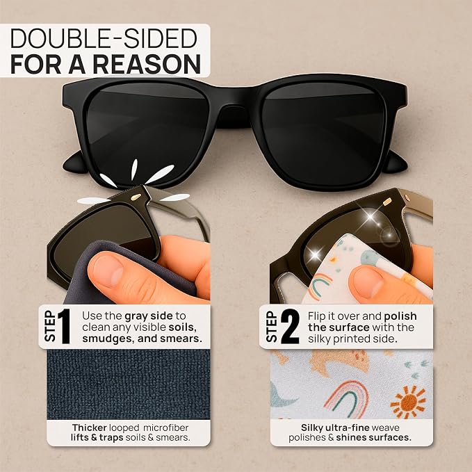 Microfiber Wholesale Quick Cloth Glasses Cleaning Cloths 5x7 Dinosaurs | 2-Pack - Image 3