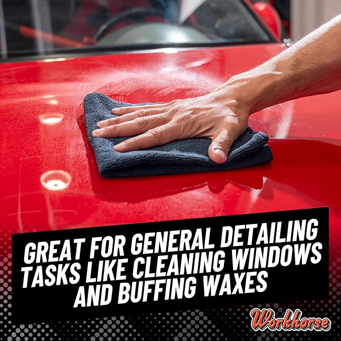 Chemical Guys, Workhorse Plush Microfiber Towels, 16 x 16 in, 3 Pack - Image 3
