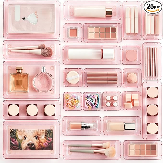 Vtopmart 25 Pack Plastic Drawer Organizers by Vtopmart