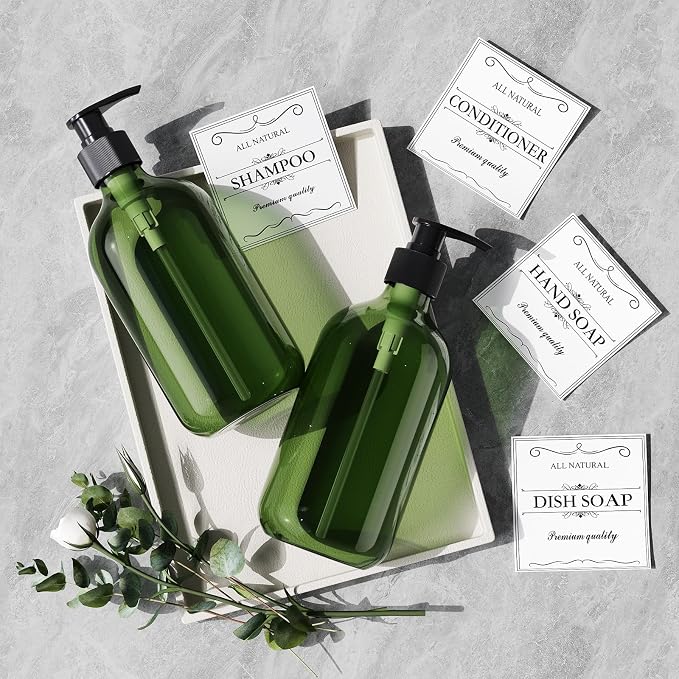 Kzeirm Green Soap Dispenser, Dish & Hand Soap Dispenser Set - Image 4