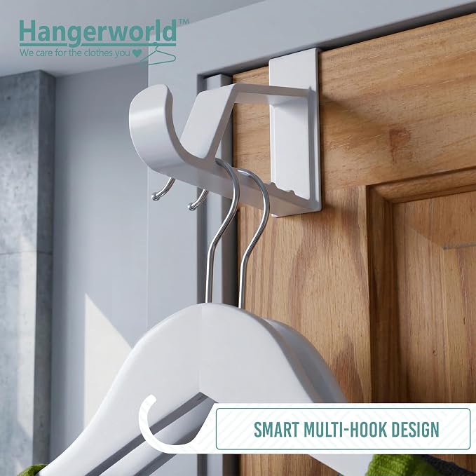 HANGERWORLD 2 Pack Over The Door Hooks - Image 7