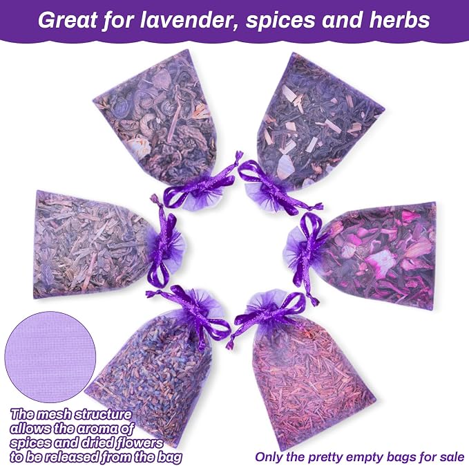 Sukh 50 Lavender Sachet Bags Empty - Image 4
