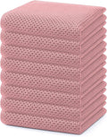 Homaxy 100% Cotton Waffle Weave Kitchen Dish Towels 8-Pack, Dried Rose | 13 x by Homaxy