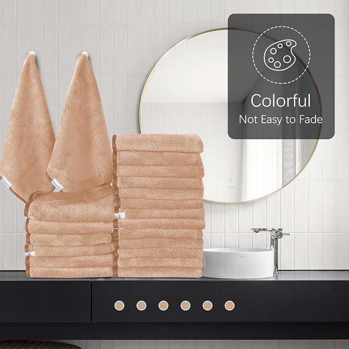 Cosy Family 24 Pack Soft Washcloths Set - Image 4