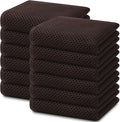 Homaxy 100% Cotton Waffle Weave Kitchen Dish Towels 12-Pack, Dark Brown | 13 x by Homaxy