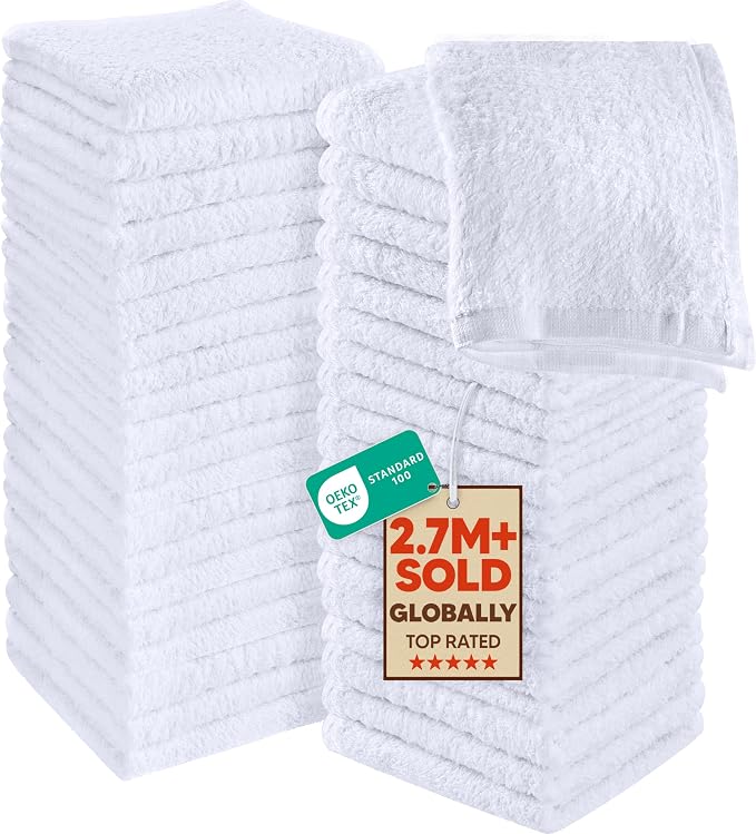 Utopia Towels 60 Pack Washcloths, 12x12 in, 100% Cotton by Unknown