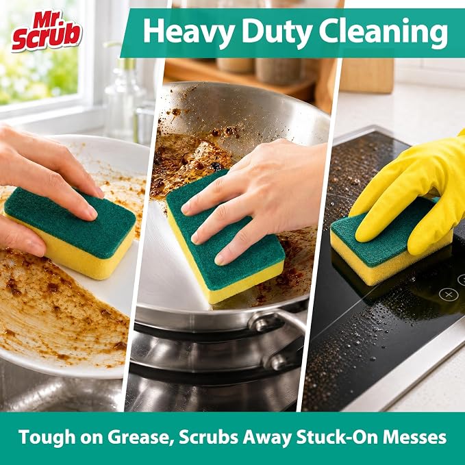 Mr. Scrub Sponges Kitchen Scrub Dish Sponge Scouring Pad, 48 Pack Cleaning - Image 2