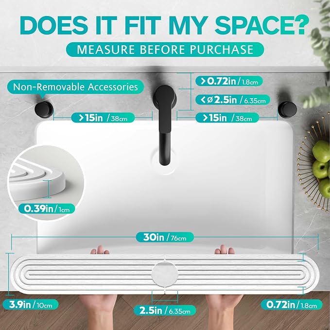 Stone Faucet Mat for Kitchen Sink – Diatomite Fast-Drying Stone Tray, Faucet - Image 2