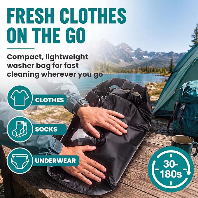Travel Washing Machine & Retractable Clothesline - Image 3