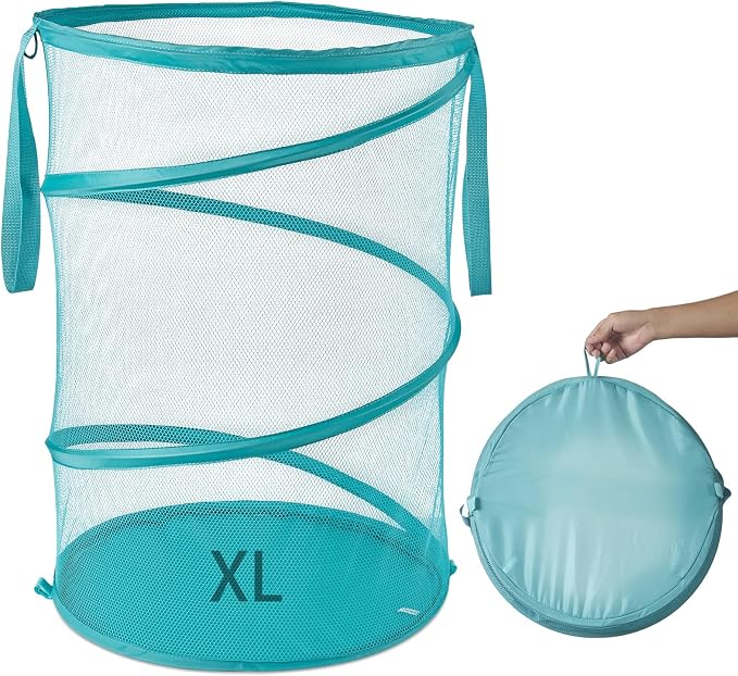 Seiritex Mesh Popup Laundry Hamper 115L Collapsible Laundry Basket No Lid Extra by SEIRITEX