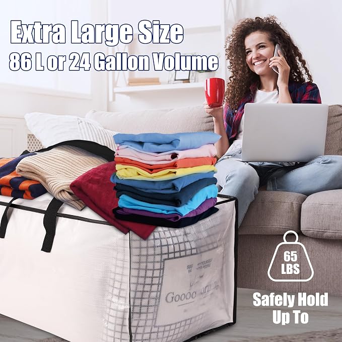 SWEET DOLPHIN 12 Pack Extra Large Moving Bags - Image 7