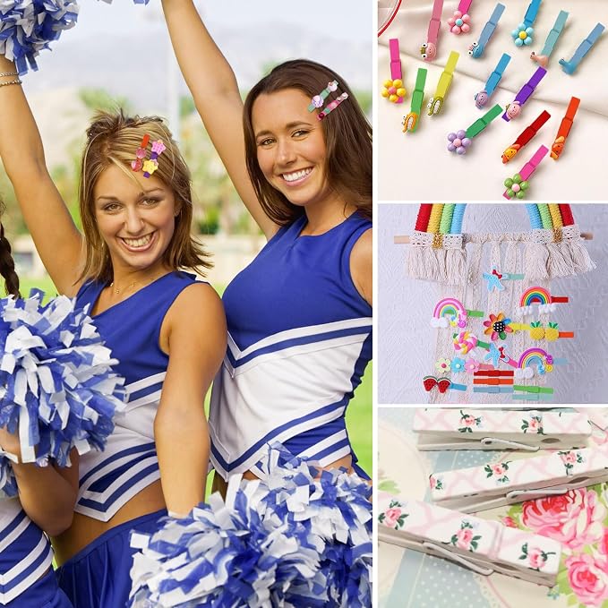 100Pcs Colored Clothes Pins Wooden, Clothespins - Image 4