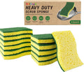 12 Count Heavy Duty Scrub Dish Sponges, Dual Sided, by Derloyo