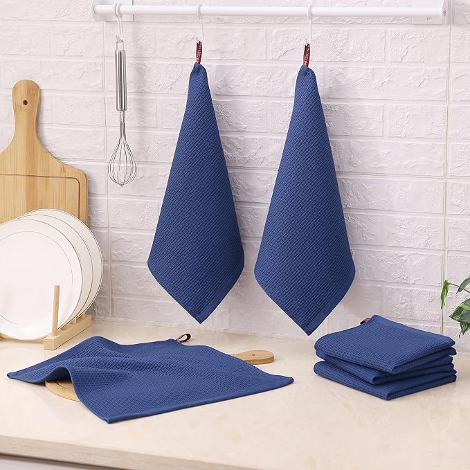 Homaxy 100% Cotton Waffle Weave Dish Cloths, 6 Pack - Image 7