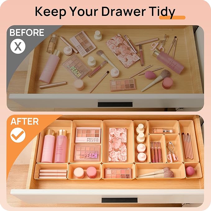 Vtopmart 25 Pack Plastic Drawer Organizers - Image 3