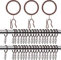 Qunclay 100 Set 1.26 Inch Metal Curtain Rings by Qunclay