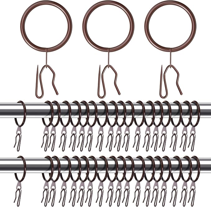 Qunclay 100 Set 1.26 Inch Metal Curtain Rings by Qunclay