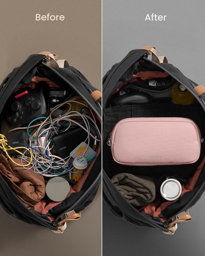 tomtoc Electronics Organizer Travel Case, Cable Organizer - Image 4