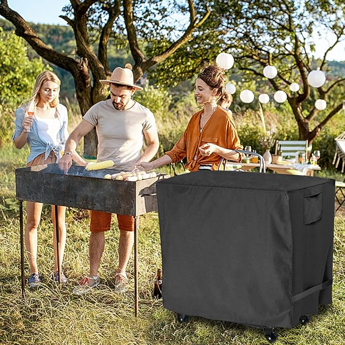 Outdoor Prep Table Cover for Nuuk Deluxe Outdoor Rolling Prep Station,Waterproof 44 inch Outdoor Prep Cart Cover - 44"L x 20"W X 34"H