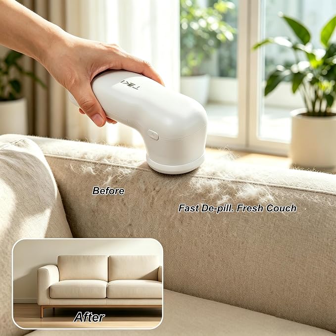 Rechargeable Fabric Shaver Lint Remover, 2 Blades Defuzzer - Image 2