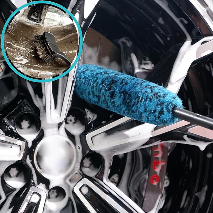PRO Choice 4 Pack Long Handle Wheel Brush Kit - Image 8