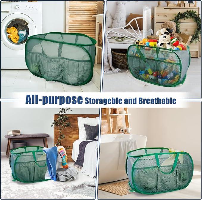 Collapsible Laundry Baskets, Upgrade Pop Up Laundry Hamper - Image 7