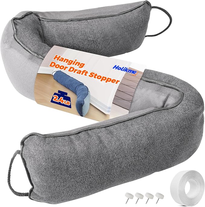 Holikme Weighted Door Draft Stopper, Heavy Duty Under Door Draft Blocker Bottom by Holikme