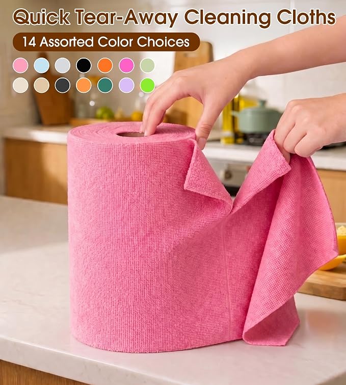 KitchLife Microfiber Cleaning Cloth Roll, 100 Pack - Image 9