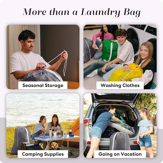 Handy Laundry Bag with Shoulder Strap 30"x40", Extra Large - Image 7
