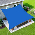 Amagenix Sun Shade Sail 16'X24' Curved Edge Outdoor Shade Canopy Blue Breathable 95% UV Block Shade Cloth for Patio Garden Backyard (We Make Custom Size)