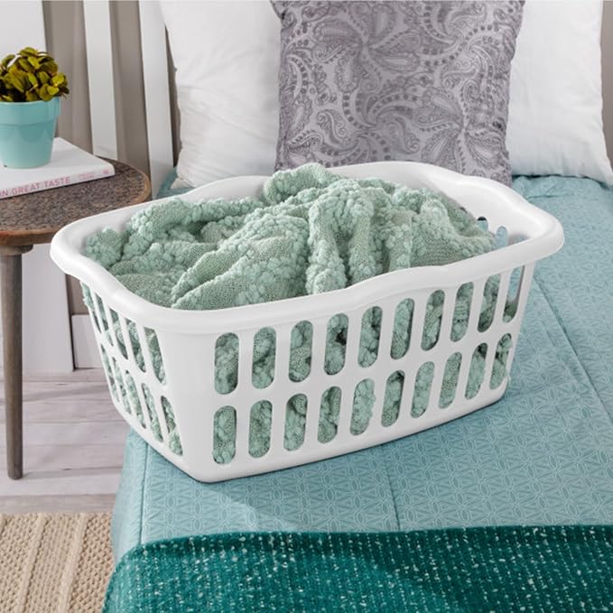 Sterilite 12-Pack Rectangular Laundry Basket, Plastic Clothes Hamper, 1.5 Bushel - Image 5