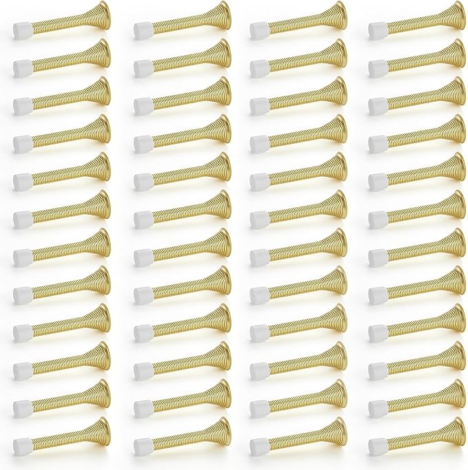 Ravinte Door Stoppers, 48 Pack Gold Spring Door Stops by Ravinte