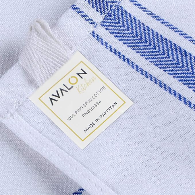 Dish Towels 150 Pack Blue Stripe 100% Cotton Kitchen Towel 15x25 Inch Tea Towels - Image 8