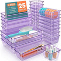 SpaceHacks 25 PCS Plastic Drawer Organizer, 4-Size Versatile Organizer Trays & by SpaceHacks