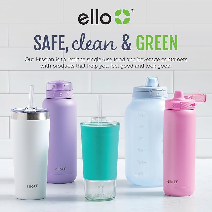 Ello Duraglass 3.4 Cup Round Glass Meal Prep Containers, Melon | Glass meal - Image 6