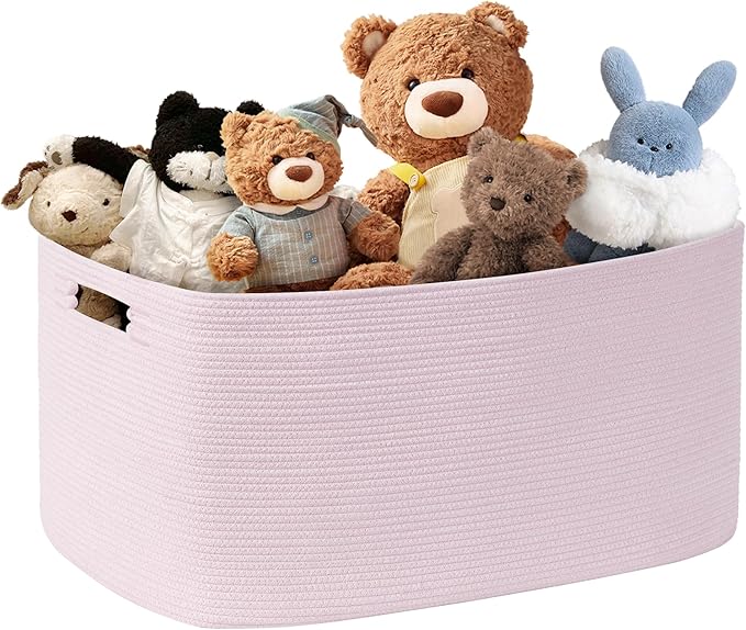 60L Woven Laundry Basket Hamper by SunNewt