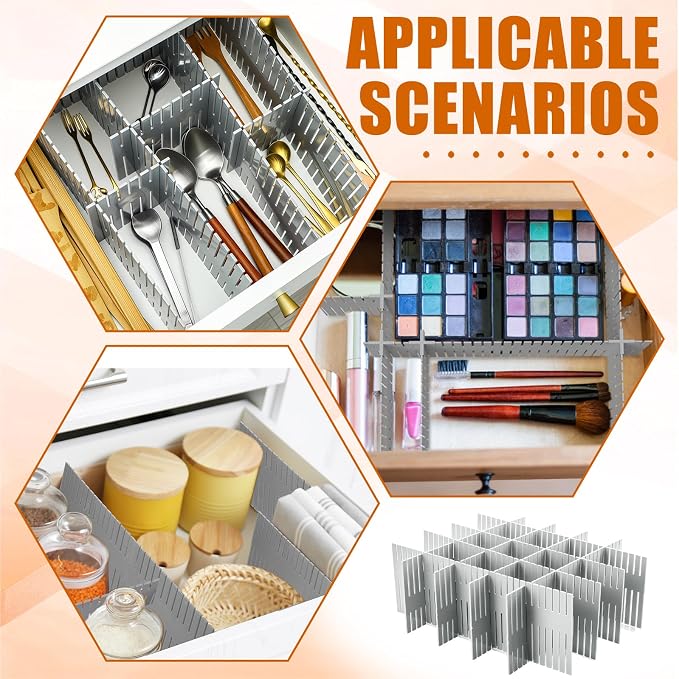 Blosssound 15 Pcs 5.12 Tall Drawer Divider Adjustable Drawer Organizer - Image 7
