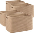OIAHOMY 4 Pack Storage Baskets for Organizing 15L Cube Storage Bins Yellow by MasterofSpaceOptimization