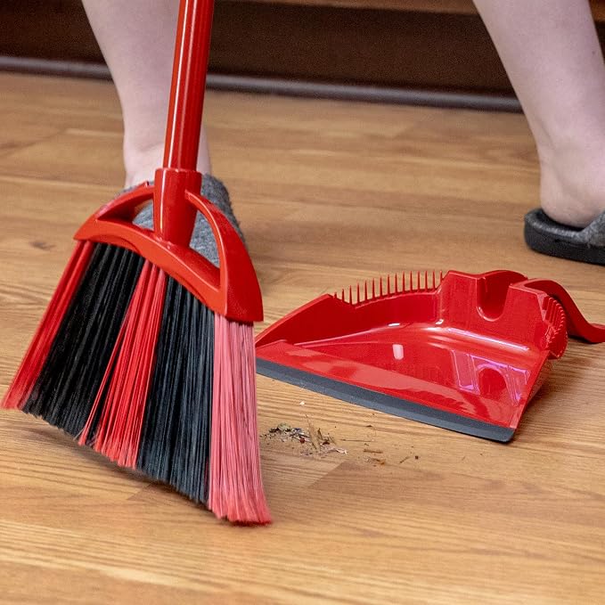 O-Cedar One Sweep Broom & Step-On Dustpan Set | Patented Wave Bristles Remove - Image 7