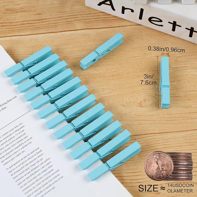 72 Pcs Wooden Clothes Pins, 2.9 Inch Clothes Pins - Image 3