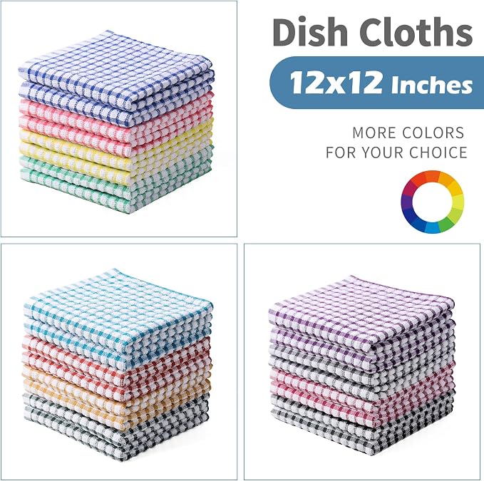 Oeleky Kitchen Dish Rags for Washing Dishes, 100% Cotton Dish Cloths - Image 7