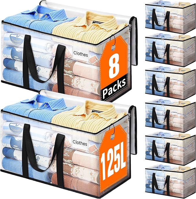 Moving Bags, Extra Large Heavy Duty Storage Bags, 8 Packs | Packing Bags by EpicTotes