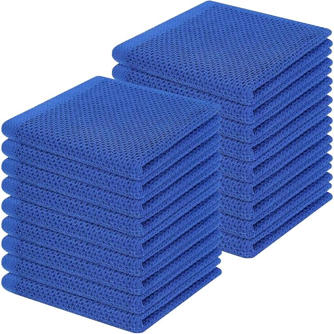 Homaxy 100% Cotton Waffle Weave Kitchen Dish Cloths 18-Pack, Ultra Soft by Homaxy