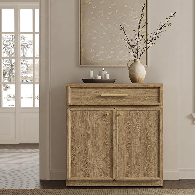 SICOTAS Buffet Cabinet with Storage Large Accent Storage Cabinet with Doors and Shelves 60" Modern Farmhouse Sideboard Credenza Buffet Table Coffee Bar for Living Room Kitchen Dining Room Entryway