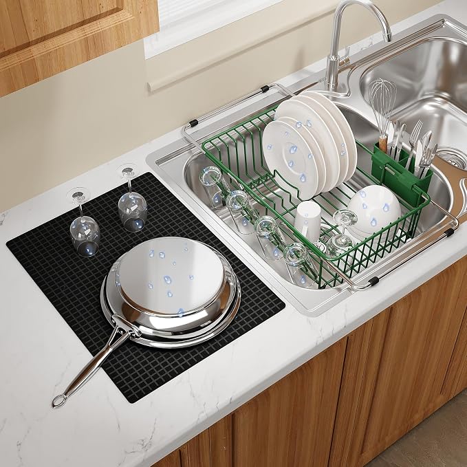 Green Dish Drying Rack Over The Sink by MAJALiS
