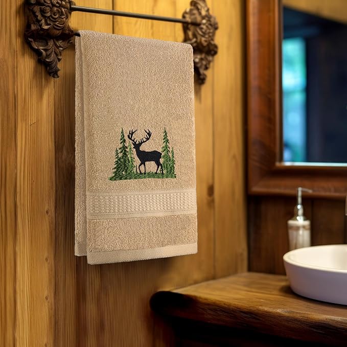3 Pcs Farmhouse Cabin Bear Hand Towels Hand Towels - Image 5